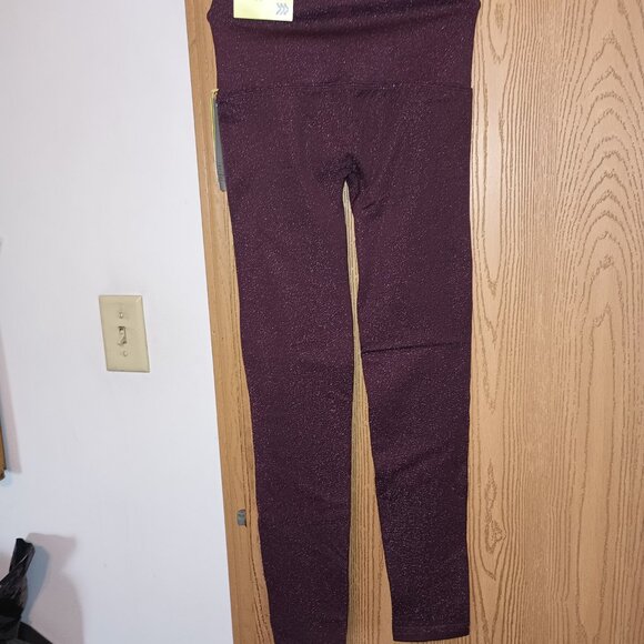 NEW Women's Lurex Seamless High-Rise Leggings - All In Motion™ Plum Purple XS - Picture 5 of 8